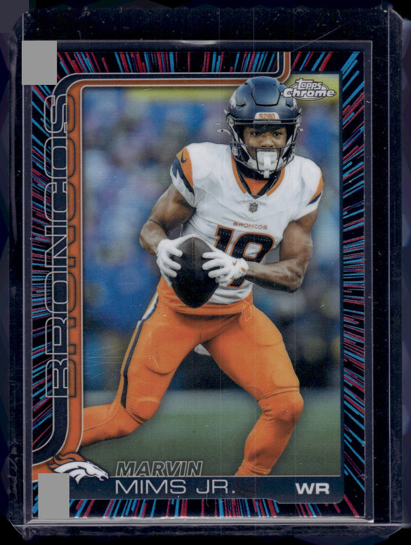 2025 Topps Chrome Marvin Mims Jr. #87 Neon Pulse Refractor