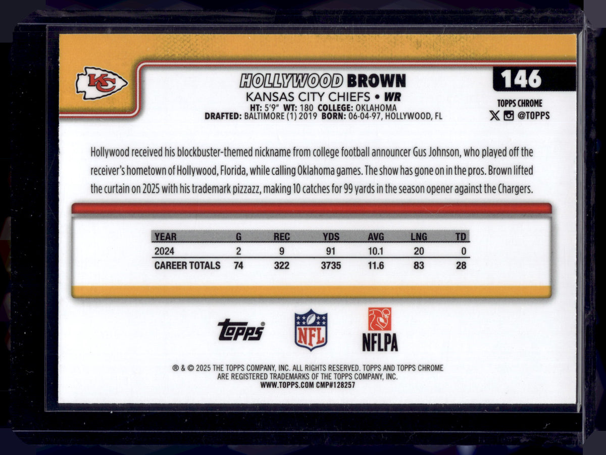 HL-INV 2025 Topps Chrome Hollywood Brown #146 Green Lava Refractor /99