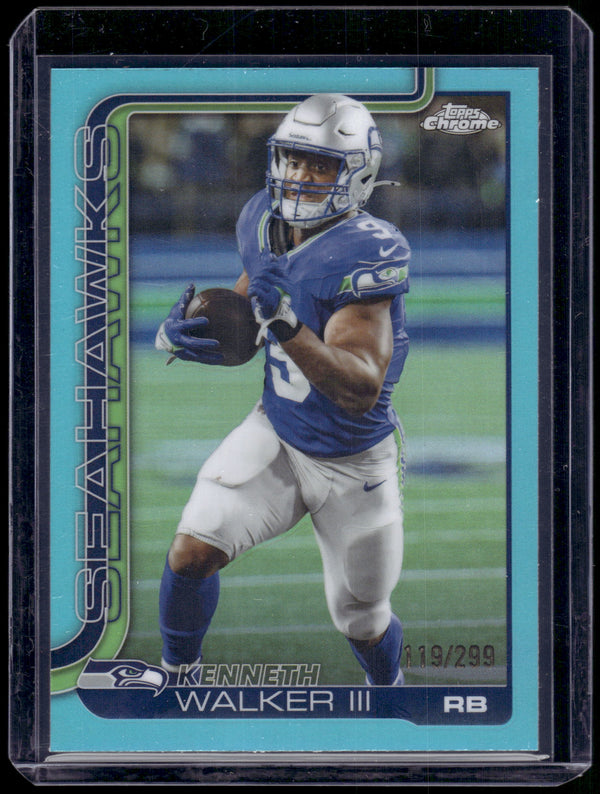 2025 Topps Chrome Kenneth Walker III #276 Aqua Refractor /299
