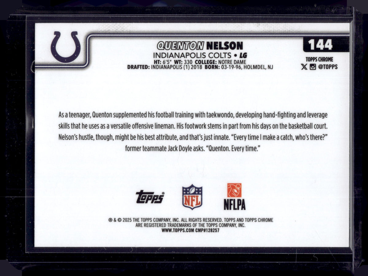 HL-INV 2025 Topps Chrome Quenton Nelson #144 Prism Refractor
