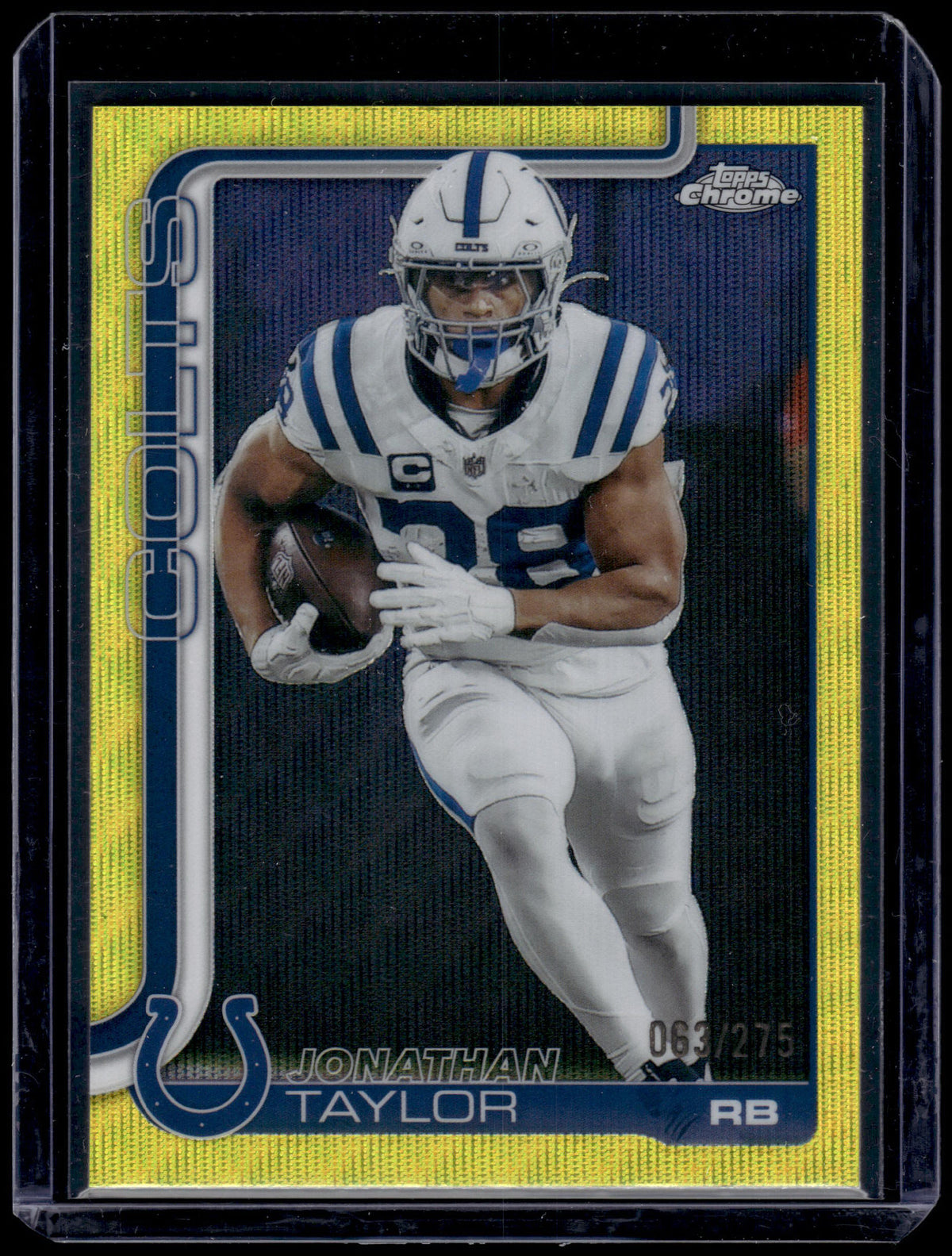 HL-INV 2025 Topps Chrome Jonathan Taylor #130 Yellow Wave Refractor /275