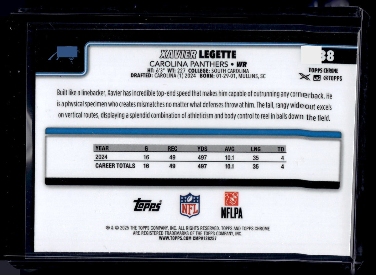 HL-INV 2025 Topps Chrome Xavier Legette #38 Geometric Refractor