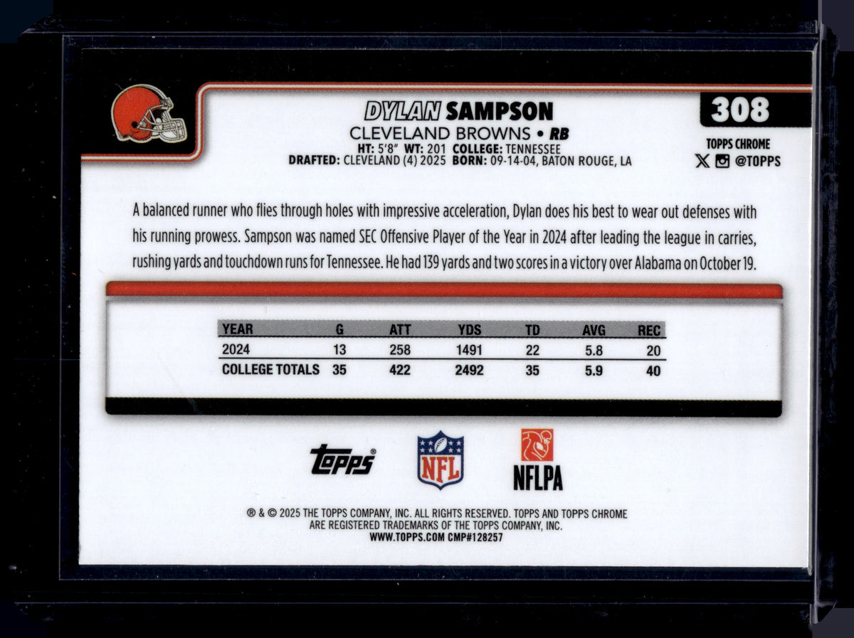 HL-INV 2025 Topps Chrome Dylan Sampson #308 Geometric Refractor RC