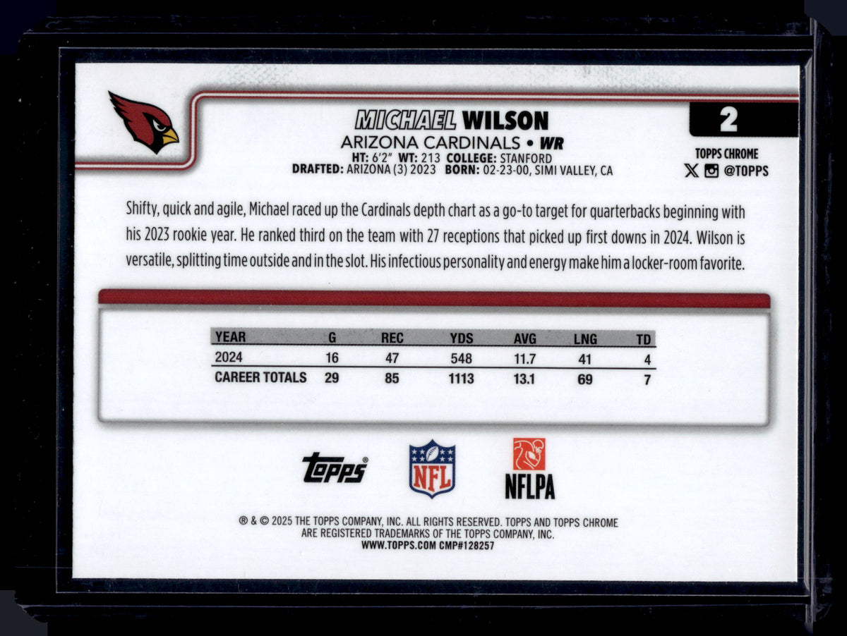 HL-INV 2025 Topps Chrome Michael Wilson #2 Prism