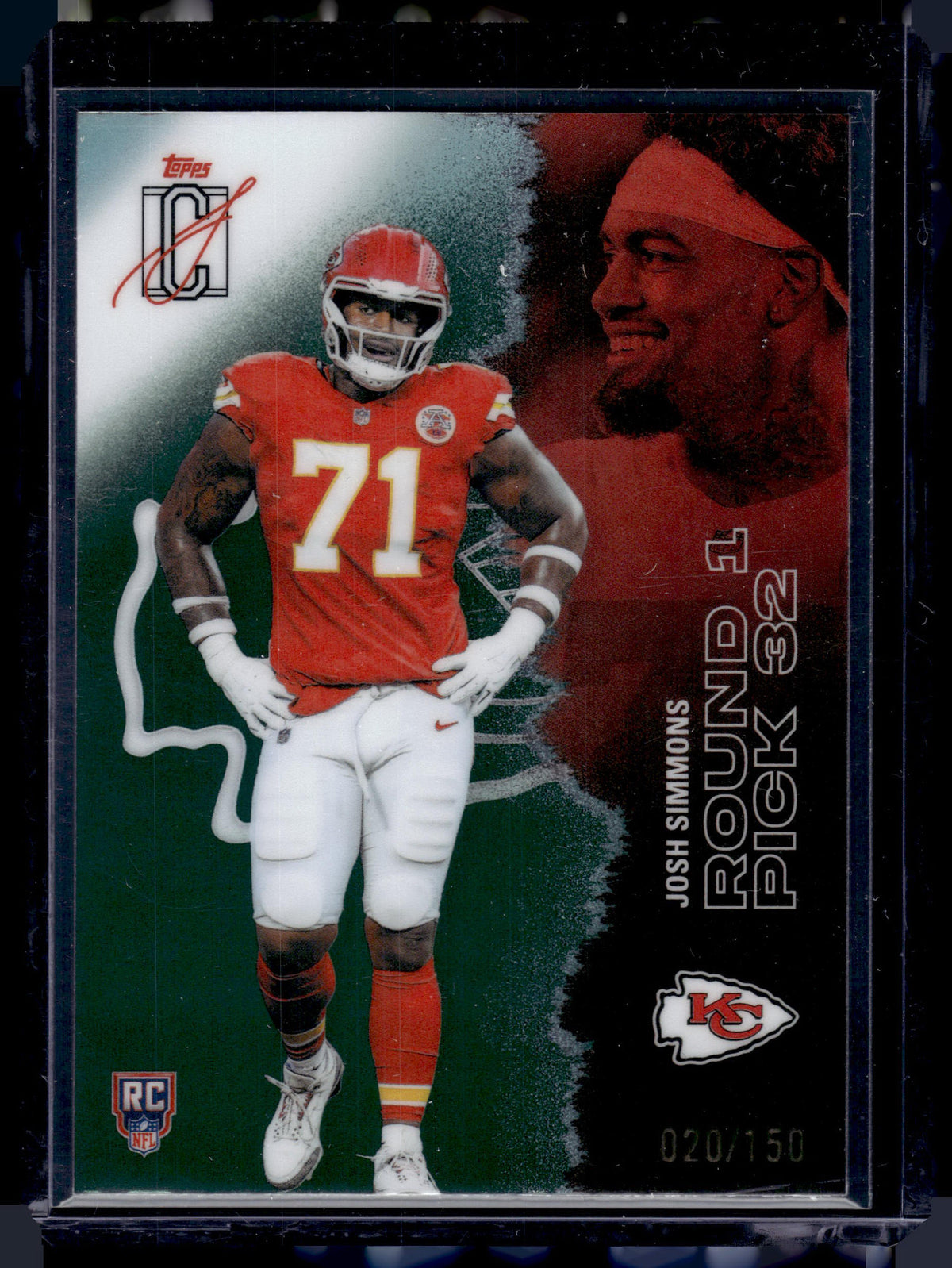 HL-INV 2025 Topps Signature Class Josh Simmons #186 Green /150 RC