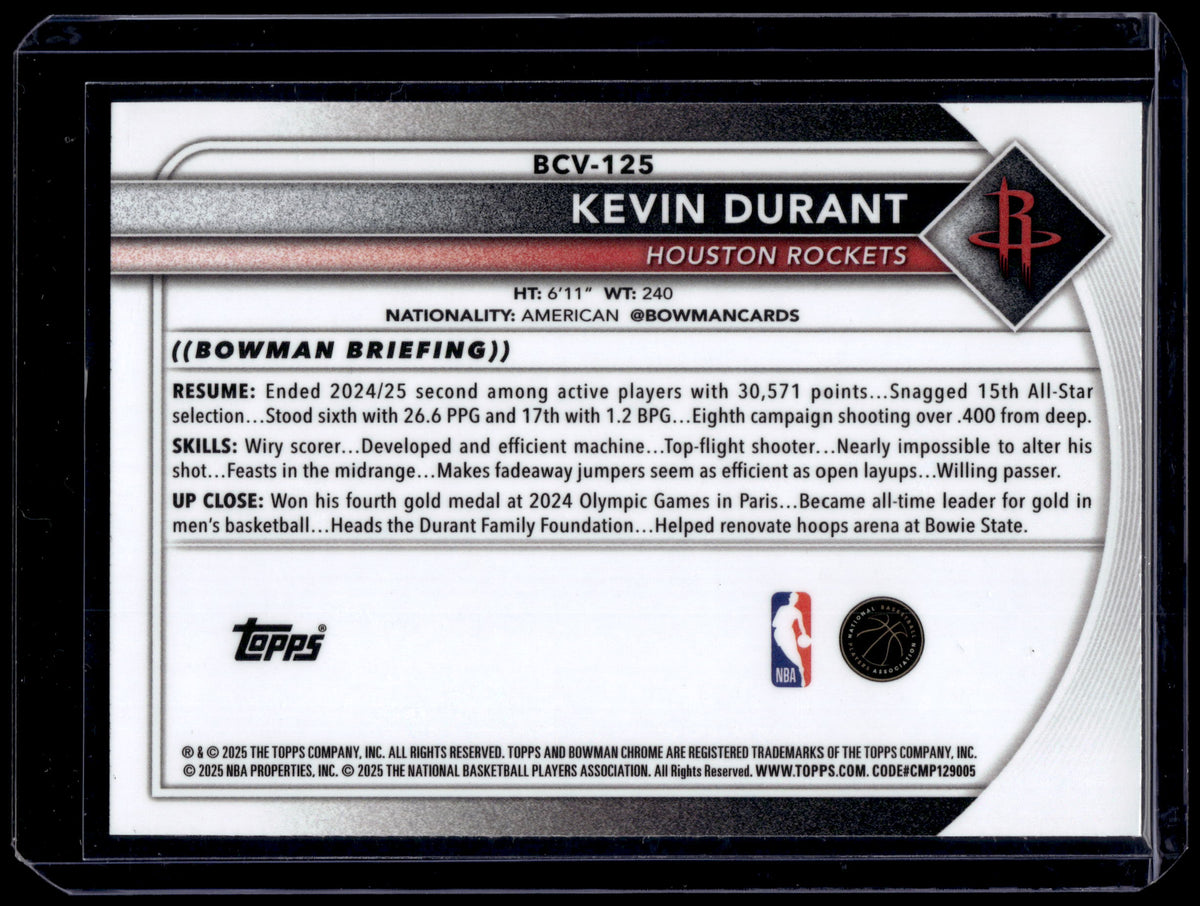 HL-INV 2025 Topps Bowman Chrome Kevin Durant #BCV-125 Geometric Refractor