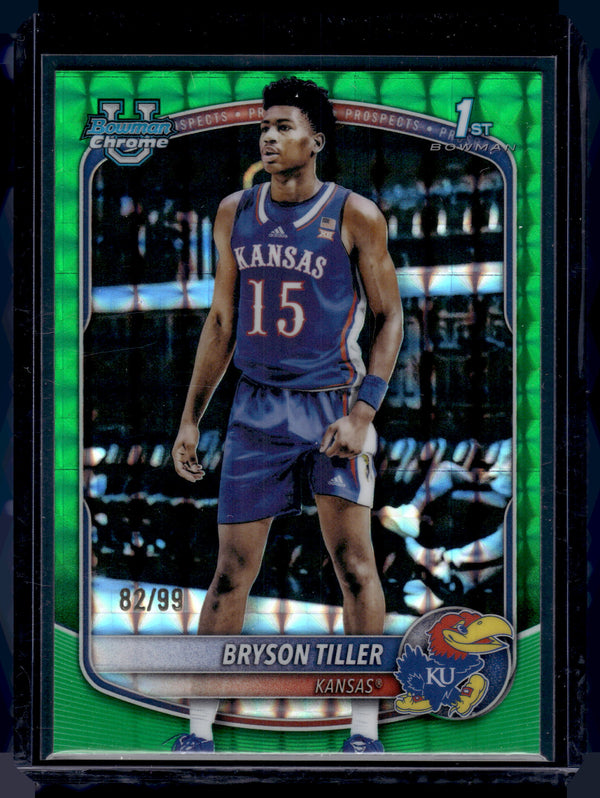 2025 Bowman Chrome U Bryson Tiller #BCP-8 Green Geometric /99 1st