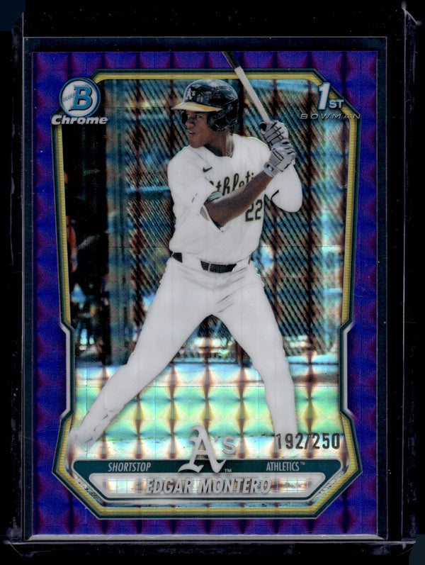 2026 Bowman Chrome Purple Geometric Edgar Montero 1st #BCP-139