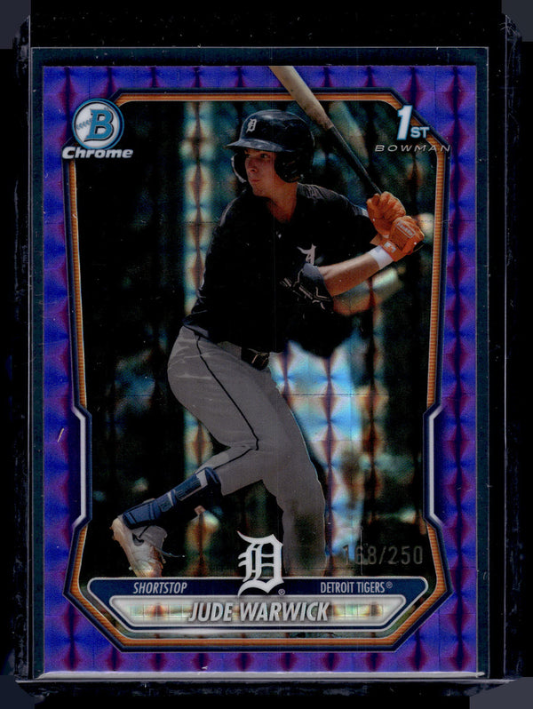 2026 Bowman Chrome Jude Warwick #BCP-58 Purple Geometric /250