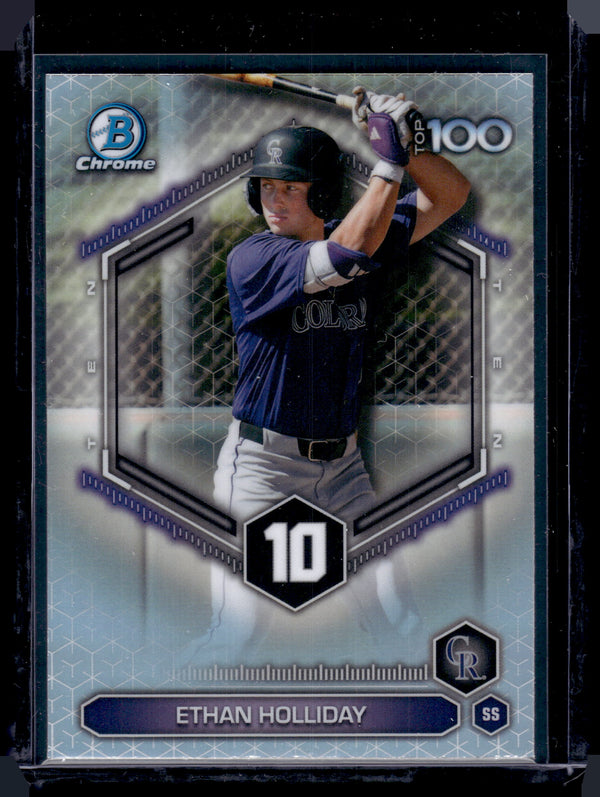 2026 Bowman Chrome Top 100 Ethan Holliday #BTP-10 Refractor
