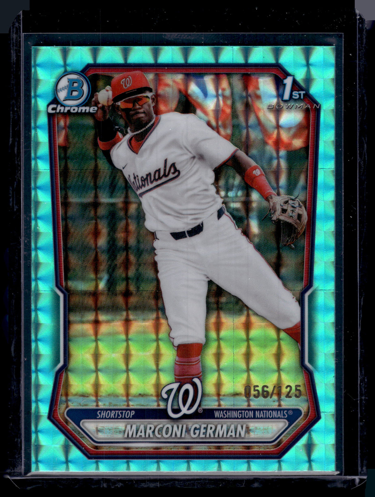 HL-INV 2026 Bowman Chrome Marconi German #BCP-100 Aqua Geometric /125 1st Bowman