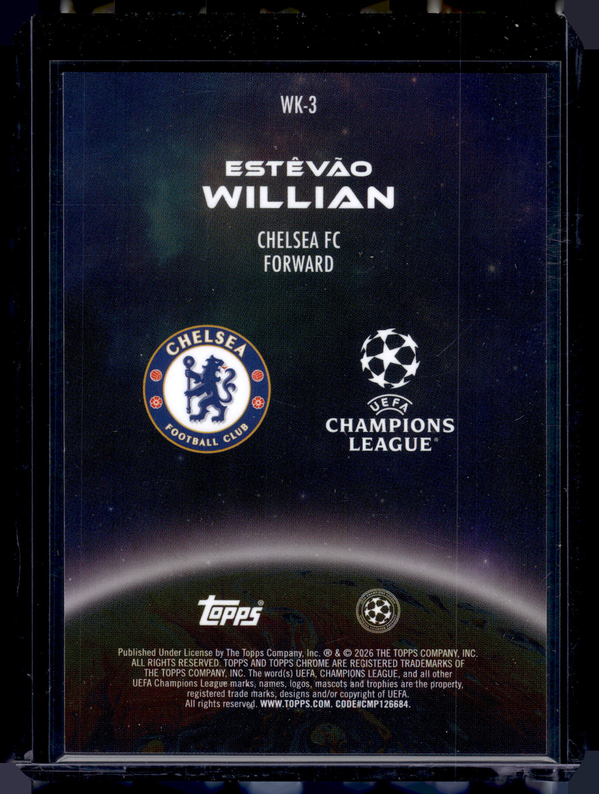 HL-INV 2026 Topps Chrome Wonderkids Estêvão Willian #WK-3 Refractor RC