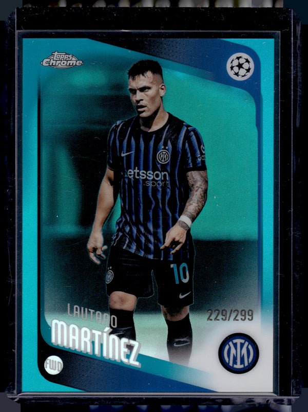 2026 Topps Chrome UEFA Champions League Lautaro Martínez #156 Teal /299