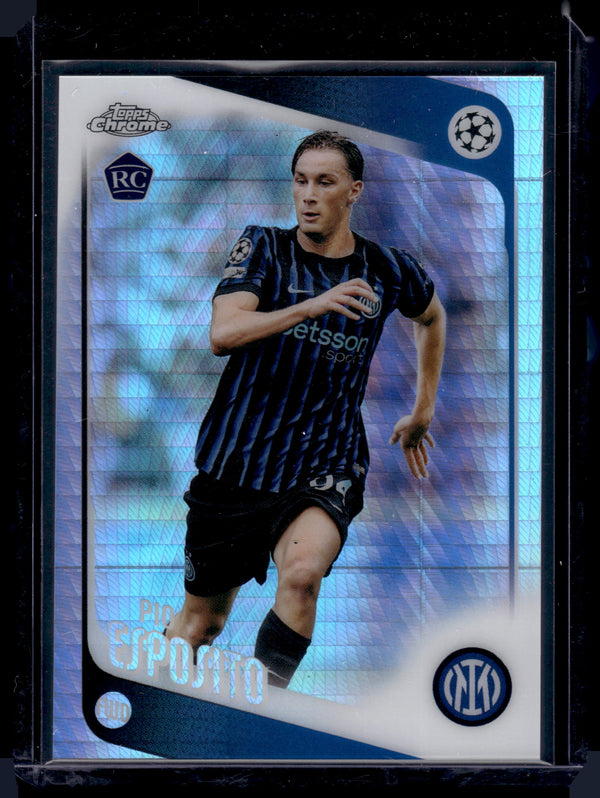 2026 Topps Chrome UEFA Club Competitions Pio Esposito #163 Prism RC