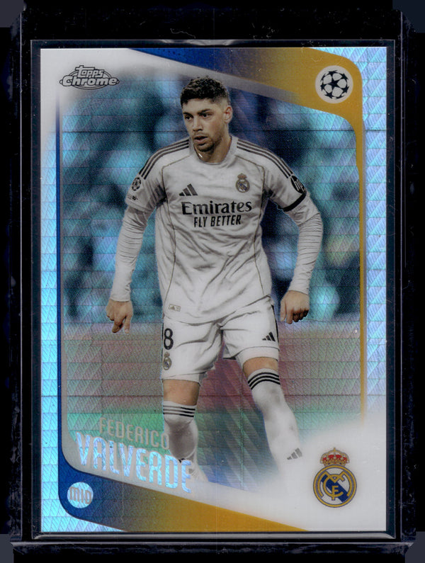 2026 Topps Chrome UEFA Champions League Federico Valverde #65 Prism