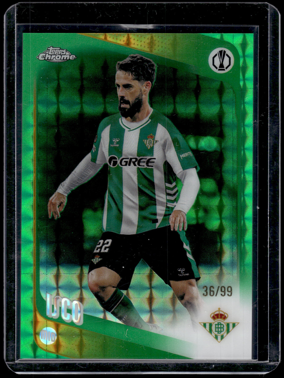 HL-INV 2026 Topps Chrome UEFA Club Competitions Isco #35 Green Geometric /99