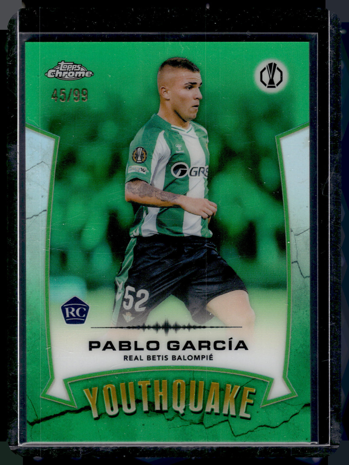 HL-INV 2026 Topps Chrome UEFA Club Youthquake Pablo García #YQ-7 Green /99 RC