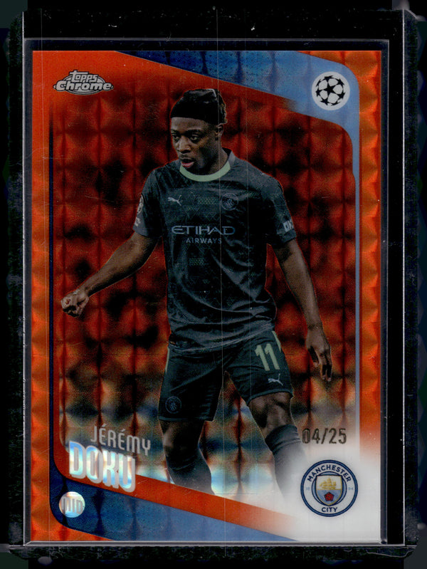 2026 Topps Chrome Jérémy Doku #47 Orange Geometric /25