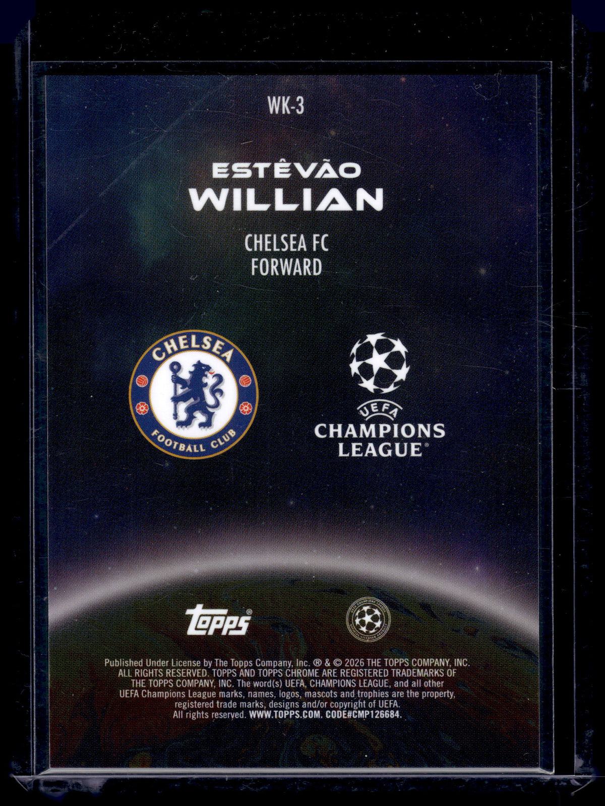 HL-INV 2026 Topps Chrome Wonderkids Estêvão Willian #WK-3 RC