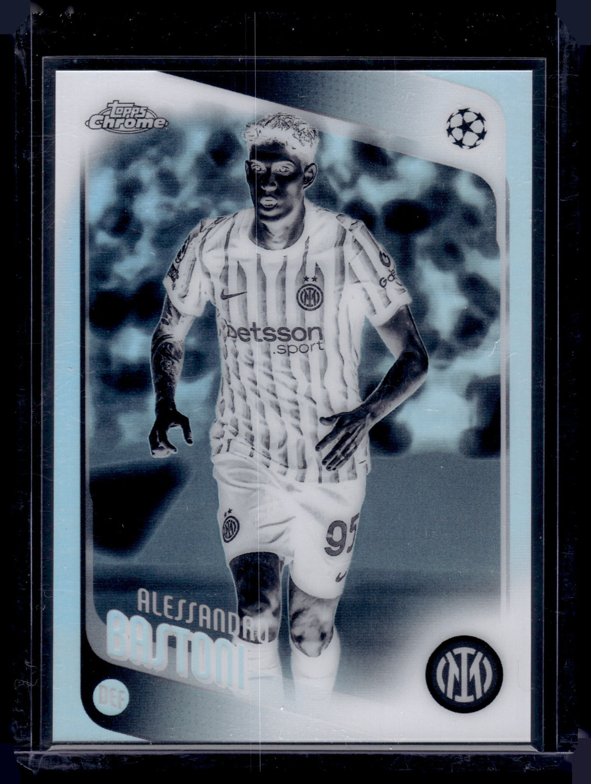 HL-INV 2026 Topps Chrome UEFA Champions Alessandro Bastoni #143 Negative Refrac