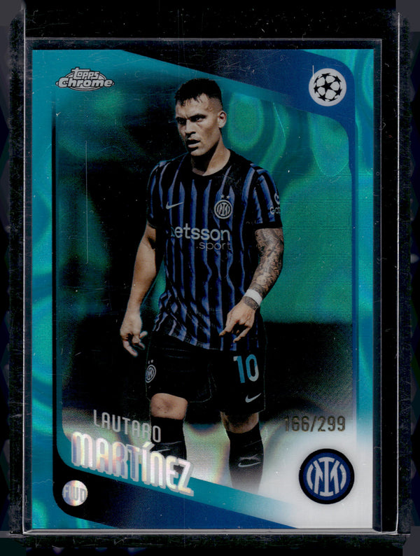 2026 Topps Chrome UEFA Champions Lautaro Martínez #156 Teal Refrac /299