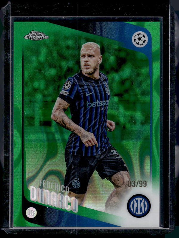 2026 Topps Chrome Federico Dimarco #37 Green Lava Refractor /99