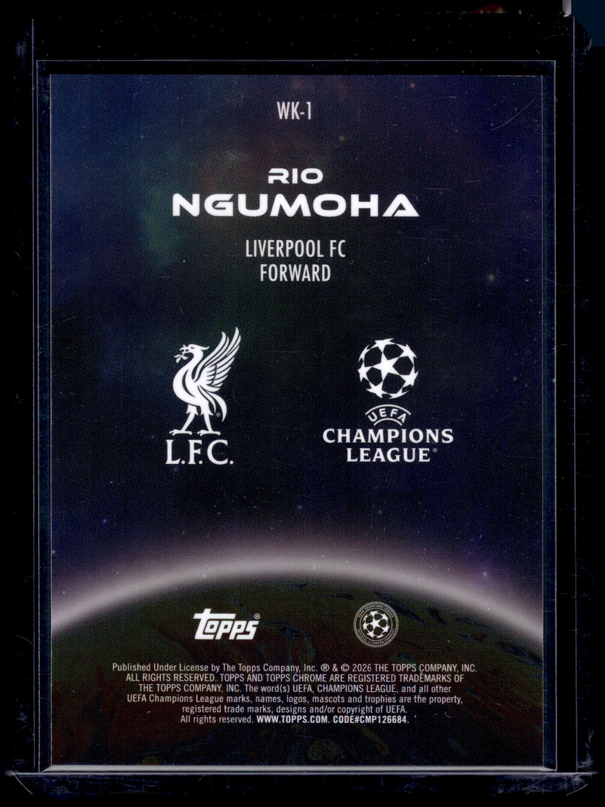 HL-INV 2026 Topps Chrome Wonderkids Rio Ngumoha #WK-1 Refractor RC