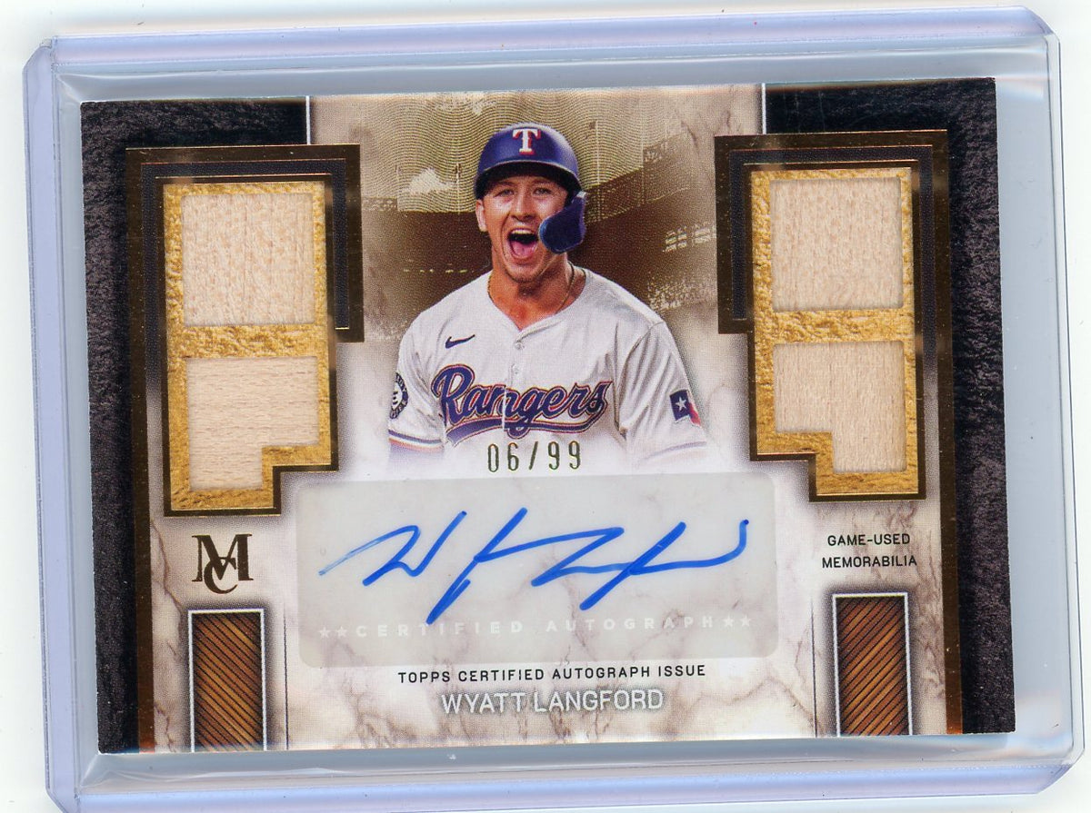 HL-P01 2025 Topps Museum Collection Wyatt Langford #SPQRA-WL /99 Quad Relic Auto