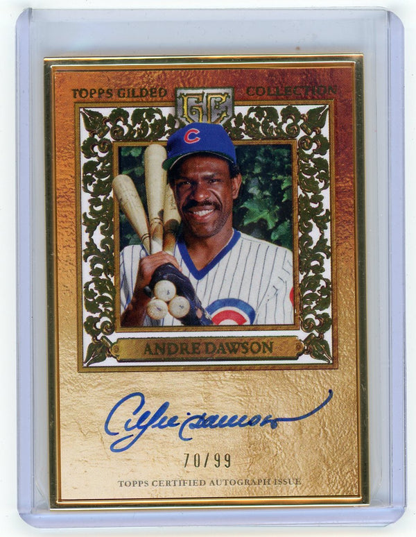 2025 Topps Gilded Collection Andre Dawson #HAFA-AD Gold Framed /99 Auto