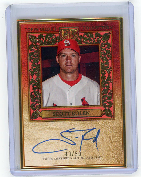 2025 Topps Gilded Collection Scott Rolen #HAFA-SR Gold Frame /50 Auto