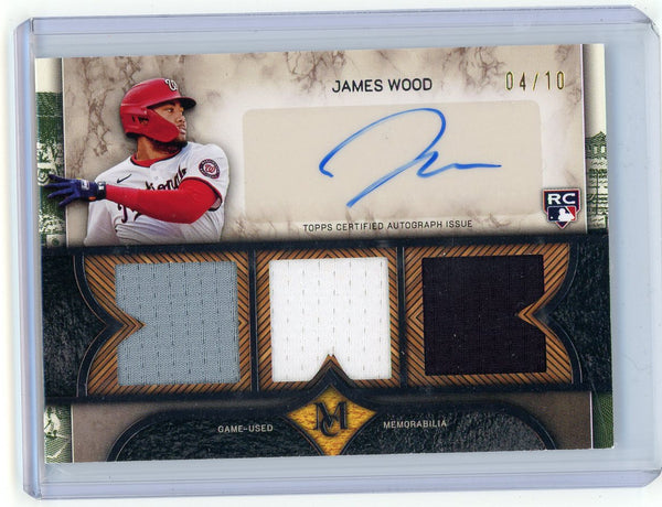 2025 Topps Museum Collection James Wood #SPTRA-JW /10 Triple Relic RC