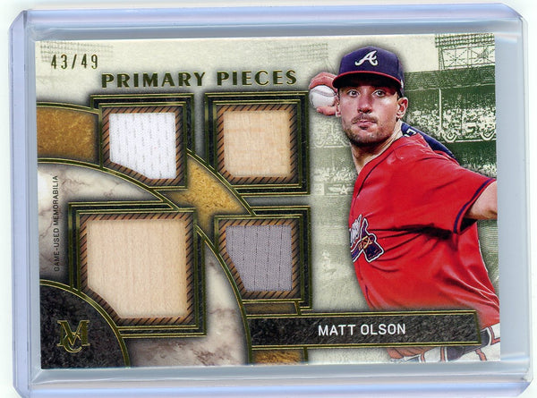 2025 Topps Museum Primary Pieces Matt Olson #SPPQ-MO Gold /49 Quad Relic
