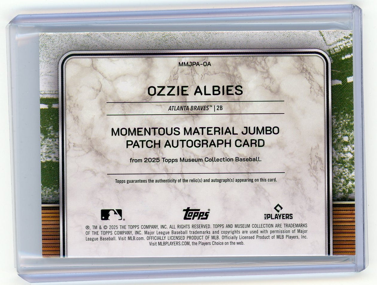 HL-P01 2025 Topps Museum Momentous Material Ozzie Albies #MMJPA-OA /10 Auto