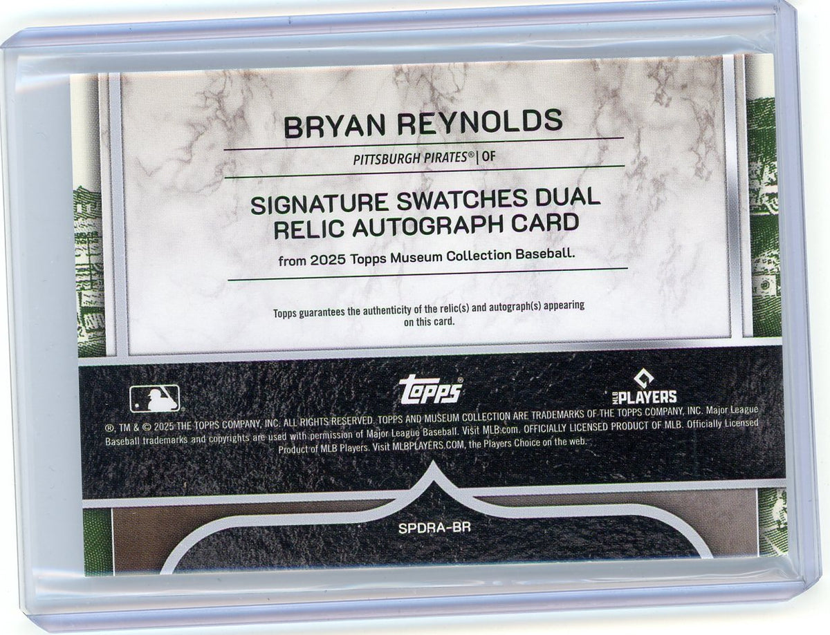 HL-P01 2025 Topps Museum Collection Dual Relic Bryan Reynolds #SPDRA-BR /50 Auto
