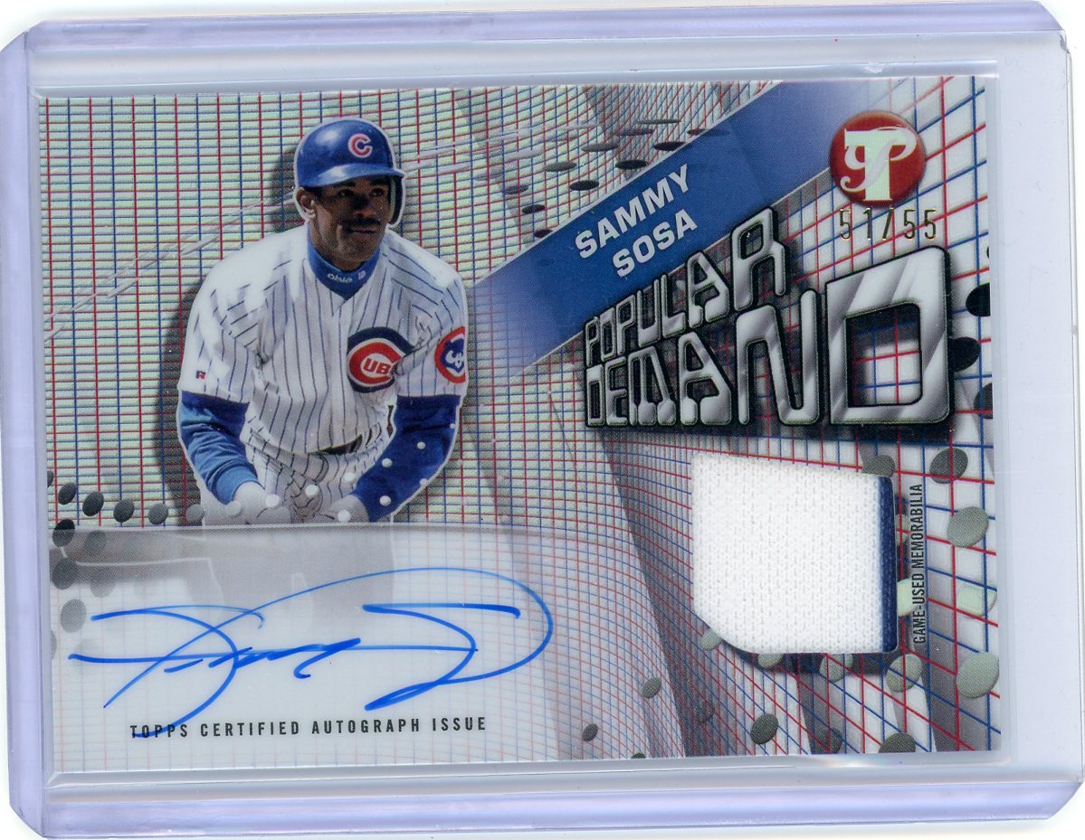 HL-P01 2025 Topps Pristine Popular Demand Sammy Sosa #PPDAR-SS Silver /55 Auto
