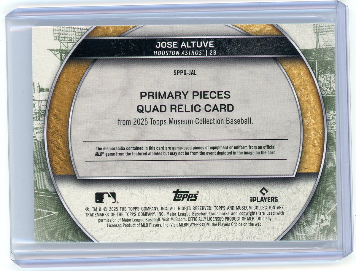HL-P01 2025 Topps Museum Primary Pieces Quad Relic Jose Altuve #SPPQ-JAL /75