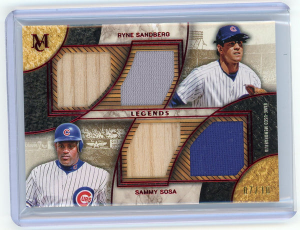 2025 Museum Ryne Sandberg Sammy Sosa Quad Relic Game-Used /10 #DPQRL-SS