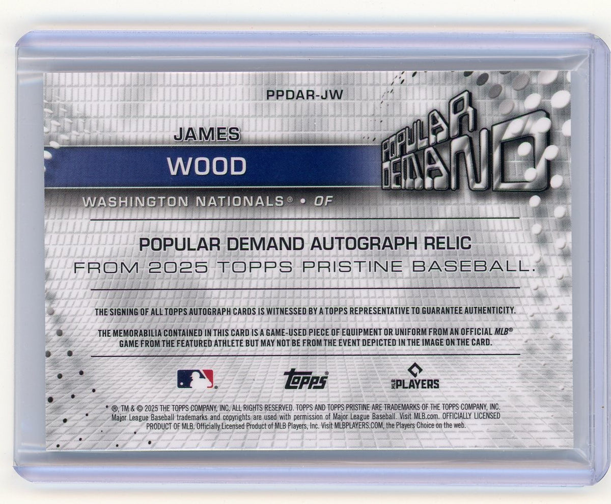 HL-P01 2025 Topps Pristine Popular Demand James Wood #PPDAR-JW Orange /25 Auto