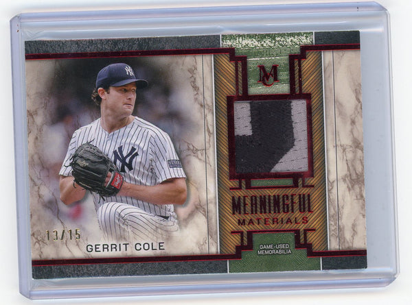 2025 Topps Museum Meaningful Materials Gerrit Cole Red /15 #MMR-GC