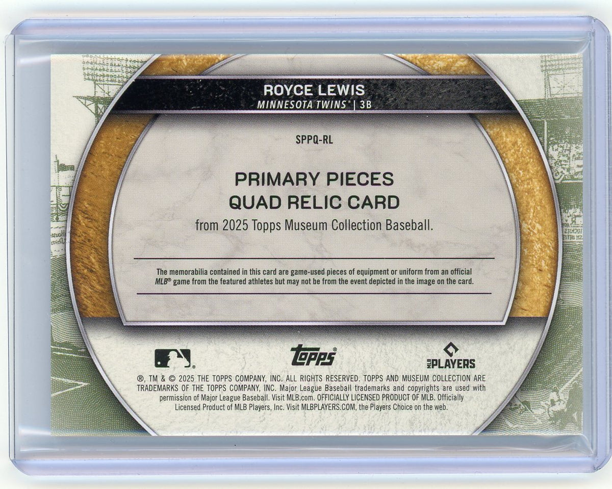 HL-P01 2025 Museum Royce Lewis Primary Pieces Silver Quad Relic /99 #SPPQ-RL