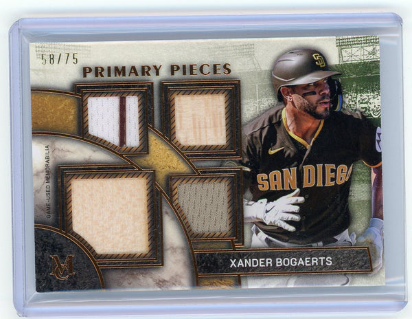 2025 Topps Museum Primary Pieces Quad Relic Xander Bogaerts #SPPQ-XB /75