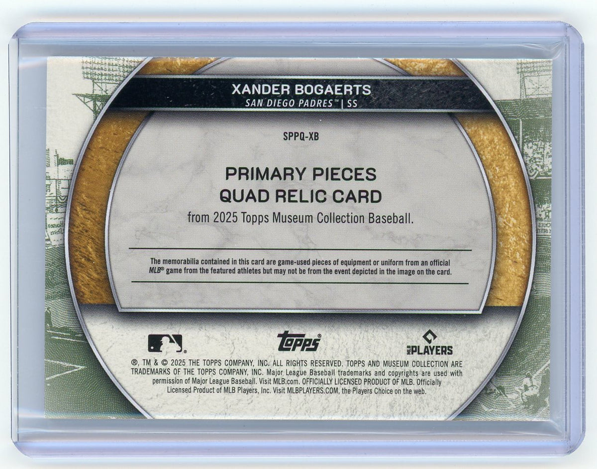 HL-P01 2025 Topps Museum Primary Pieces Quad Relic Xander Bogaerts #SPPQ-XB /75