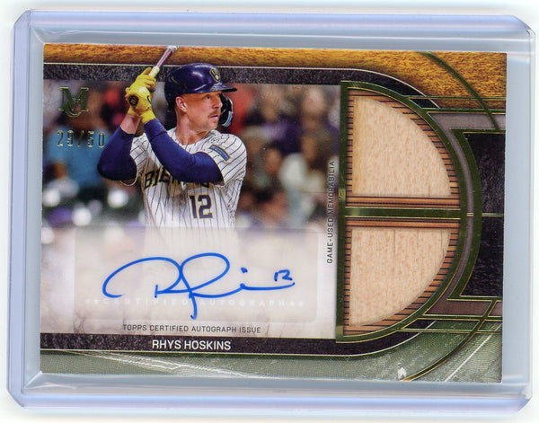 2025 Topps Museum Collection Dual Relic Rhys Hoskins #SSDRA-RH /50 Auto