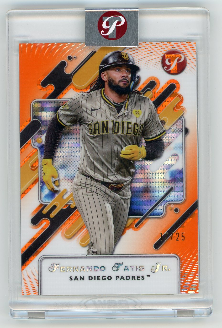 HL-P01 2025 Topps Pristine Fernando Tatis Jr. #207 Orange Refractor /25