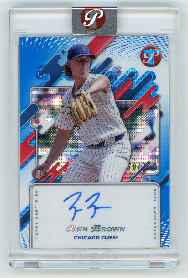 2025 Topps Pristine Ben Brown #PA-BBR Blue Refractor /75 Auto