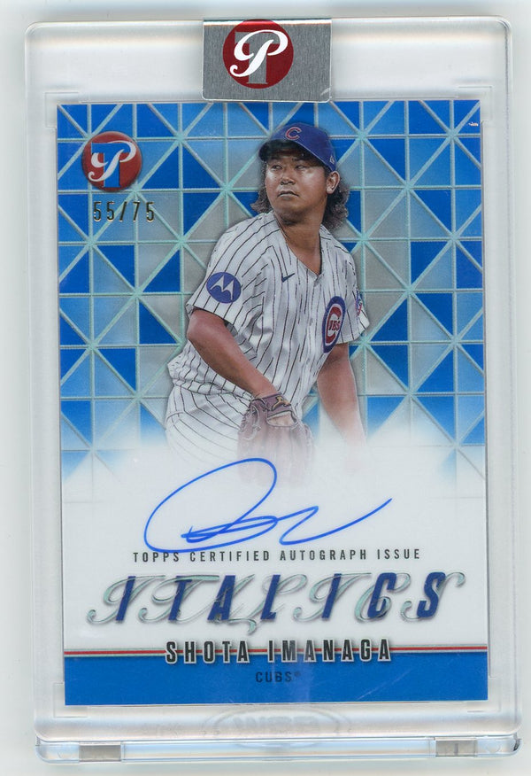 2025 Topps Pristine Italics Shota Imanaga #I-SI Blue /75 Auto