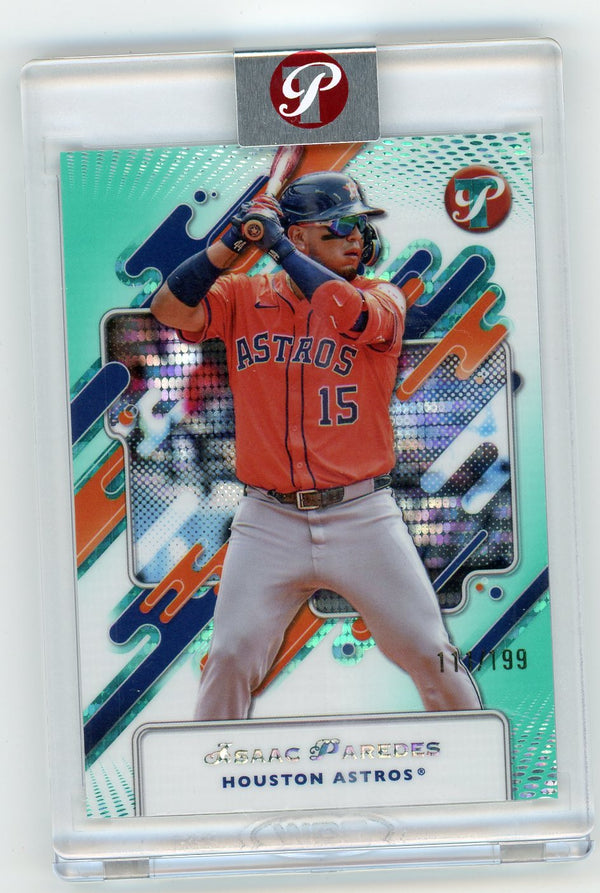 2025 Topps Pristine Isaac Paredes #163 Aqua Refractor /199