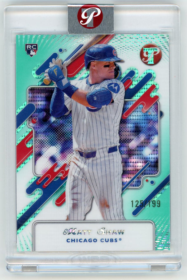 2025 Topps Pristine Matt Shaw #227 Aqua Refractor /199 RC