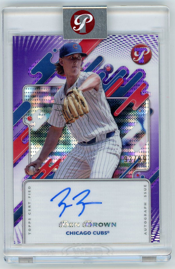 2025 Topps Pristine Ben Brown #PA-BBR Purple Refractor /99 Auto