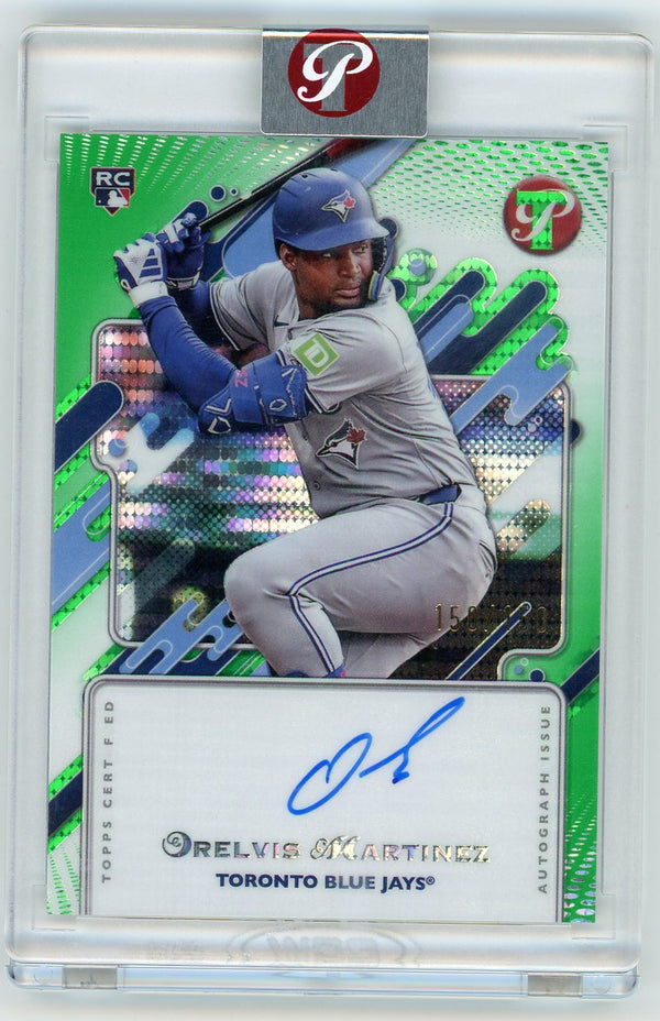 2025 Topps Pristine Orelvis Martinez #PA-OM Green Refractor /150 Auto RC